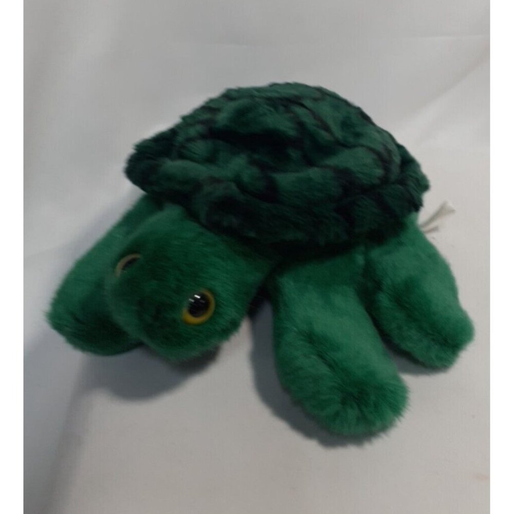 Vintage K & M International  Turtle Plush Hand Puppet  9" Green,